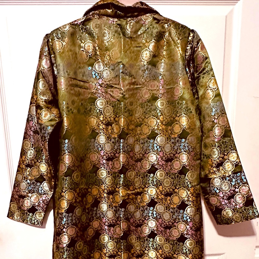 Vintage | Jacket | Vintage Peridot Green Floral Chinese Jacquard Jacket - Picture 2 of 12